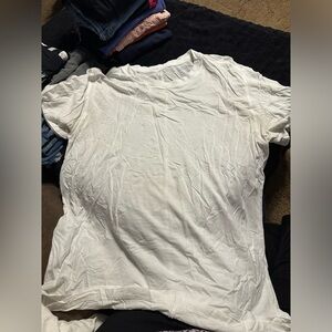 Lulu plain white tee. Size 10/12